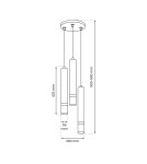 Milagro Lampa wisząca JOKER BLACK 3xGU10 MLP8916