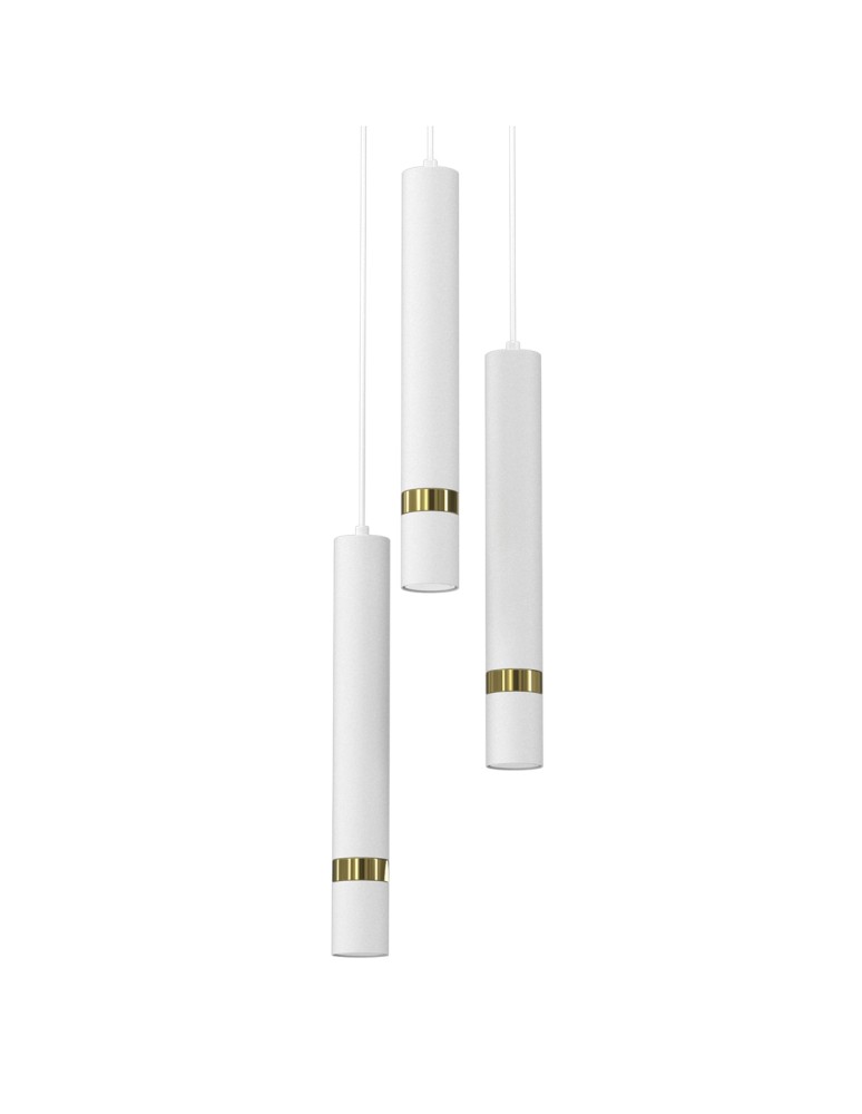 Pendant lamps - Milagro JOKER WHITE/GOLD 3xGU10 pendant lamp MLP8917 - product kolory-swiatla.pl 2