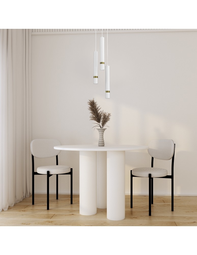 Pendant lamps - Milagro JOKER WHITE/GOLD 3xGU10 pendant lamp MLP8917 - product kolory-swiatla.pl 3