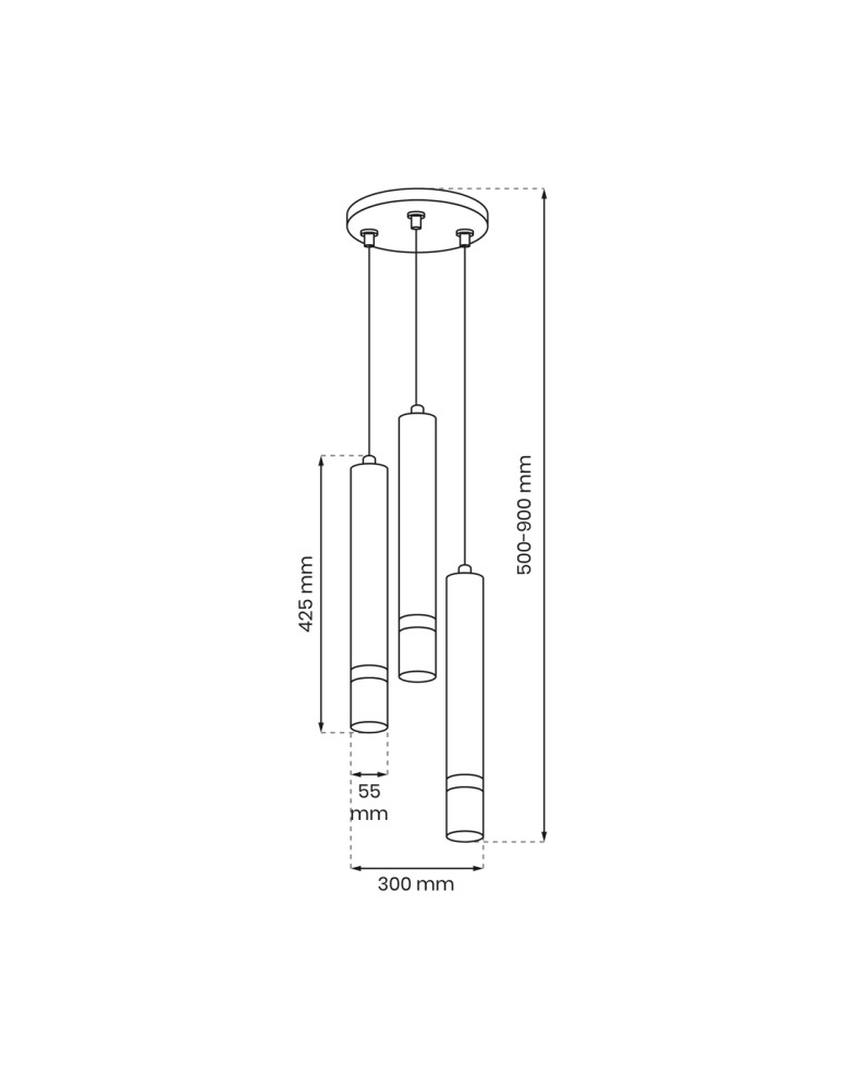 Pendant lamps - Milagro JOKER WHITE/GOLD 3xGU10 pendant lamp MLP8917 - product kolory-swiatla.pl 5