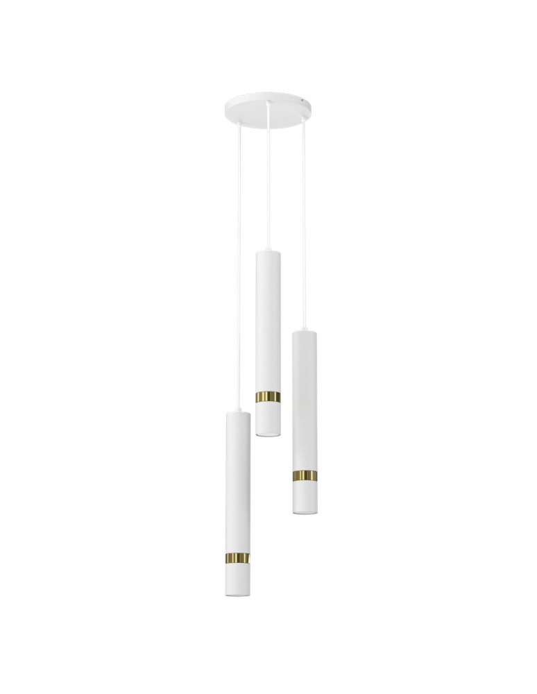 Pendant lamps - Milagro JOKER WHITE/GOLD 3xGU10 pendant lamp MLP8917 - product kolory-swiatla.pl 6