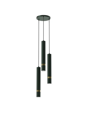Milagro JOKER GREEN/GOLD 3xGU10 pendant lamp MLP8919
