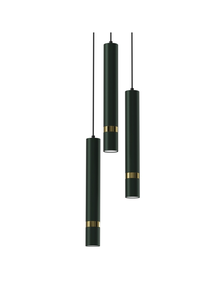 Triple pendant lamps - Milagro JOKER GREEN/GOLD 3xGU10 pendant lamp MLP8919 - product kolory-swiatla.pl 2