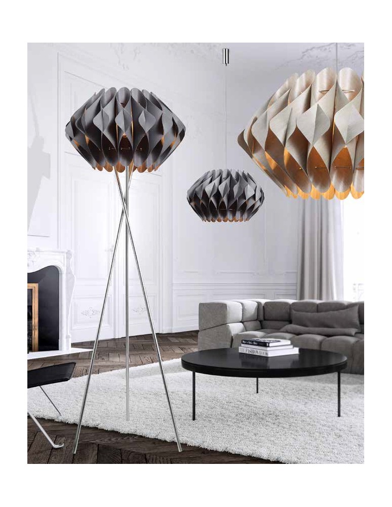 Tripod floor lamps - Azzardo RUBEN FLOOR BEIGE 1xE27 Floor Box Beige AZ2406 - product kolory-swiatla.pl 2