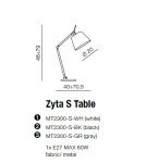 Table lamps with lampshade - AZzardo ZYTA S Desk Gray MT2300-S-GR - product 3