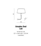 Reading wall lamps - AZzardo Amadeo OVAL Wall lamp 1xE27 + 1xLED SN-6314O-LED - product 3