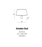 Wall lamps with lampshade - AZzardo Amadeo OVAL Wall lamp 1xE27 SN-6314O - product 2
