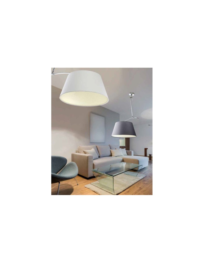 Pendant lamps with lampshade - AZzardo Barcelona Pendant Black 1xE27 MD2355-LA BK - product kolory-swiatla.pl 2