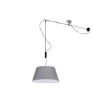Pendant lamps with lampshade - AZzardo Malaga Pendant Grey 1xE27 MD2356-MA GR - product 1