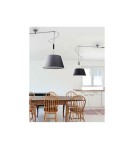 Pendant lamps with lampshade - AZzardo Malaga Pendant Grey 1xE27 MD2356-MA GR - product 2