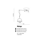 Pendant lamps with lampshade - AZzardo Malaga Pendant Grey 1xE27 MD2356-MA GR - product 3