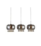 Triple pendant lamps - Azzardo BURN 3 LINE 3xG9 Pendant Chrome AZ2454 - product 1