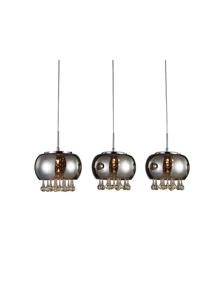 Triple pendant lamps - Azzardo BURN 3 LINE 3xG9 Pendant Chrome AZ2454 - product kolory-swiatla.pl 1