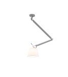 Pendant lamps with lampshade - AZzardo ZYTA S 1xE27 ALU AZ2298 + Abażur 20cm wisząca - product 1