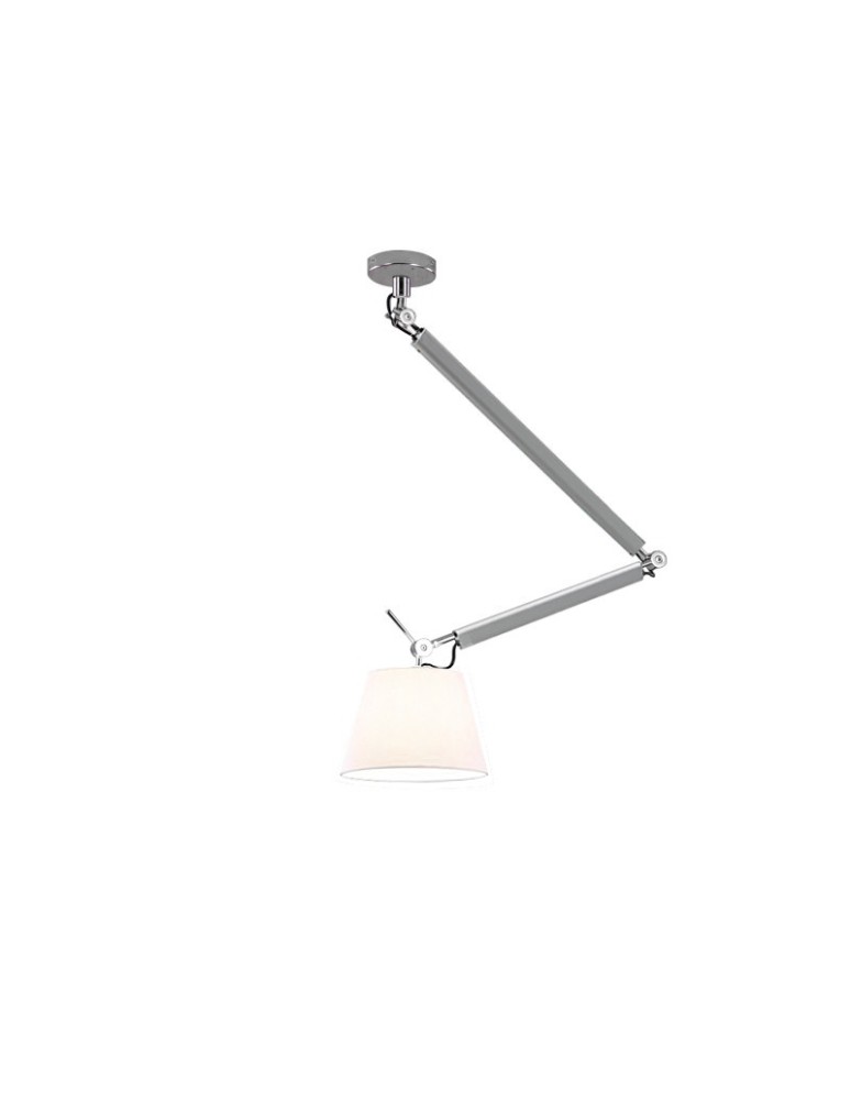 Pendant lamps with lampshade - AZzardo ZYTA S 1xE27 ALU AZ2298 + Abażur 20cm wisząca - product kolory-swiatla.pl 1