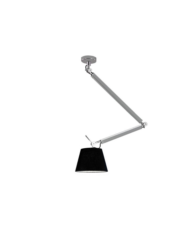 Pendant lamps with lampshade - AZzardo ZYTA S 1xE27 ALU AZ2298 + Lampshade 26cm Pendant - product kolory-swiatla.pl 1