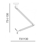 Pendant lamps with lampshade - AZzardo ZYTA S 1xE27 ALU AZ2298 + Lampshade 30cm Pendant - product 5