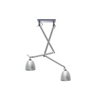 Double pendant lamps - AZzardo ZYTA 2 S Pendant Alu/Alu 2xE27 MD2300-2S Alu/Alu - product 1