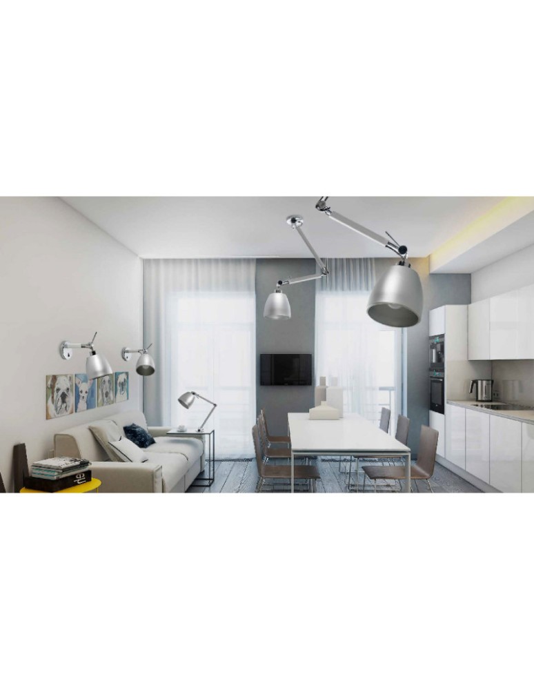 Double pendant lamps - AZzardo ZYTA 2 S Pendant Alu/Alu 2xE27 MD2300-2S Alu/Alu - product kolory-swiatla.pl 2