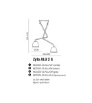 Double pendant lamps - AZzardo ZYTA 2 S Pendant Alu/Alu 2xE27 MD2300-2S Alu/Alu - product 3