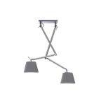 Double pendant lamps - AZzardo ZYTA 2 S Pendant Alu/GR 2xE27 MD2300-2S Alu/GR - product 1
