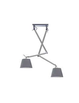 AZzardo ZYTA 2 S Pendant Alu/GR 2xE27 MD2300-2S Alu/GR