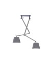 AZzardo ZYTA 2 S Pendant Alu/GR 2xE27 MD2300-2S Alu/GR