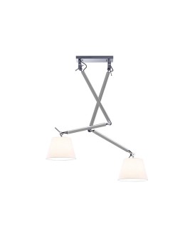 AZzardo ZYTA 2 S Wisząca Alu/WH 2xE27 MD2300-2S Alu/WH
