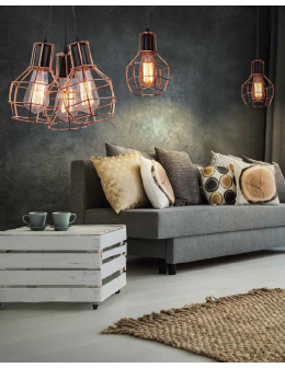 Azzardo CARRON 3 LINE COPPER 3xE27 Wisząca Miedź AZ2141 - produkt 2