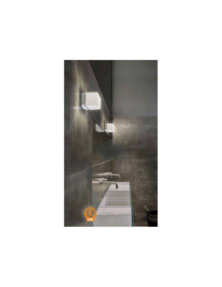 Hermetic plafonds - Azzardo MIL 1xLED Ceiling White/Chrome IP44 AZ2067 - product kolory-swiatla.pl 2