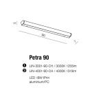 Bathroom wall lamps - Azzardo PETRA 60 4000 CHROME 1xLED Wall mounted chrome IP44 AZ2473 - product 4