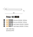 Bathroom wall lamps - Azzardo PETER 90 3000 CHROME 1xLED Wall mounted chrome IP44 AZ2086 - product 4