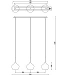 Pendant lamps - Zuma Line LIBRA 3S Pendant 3xE14 MD2128B-3S. - product 2