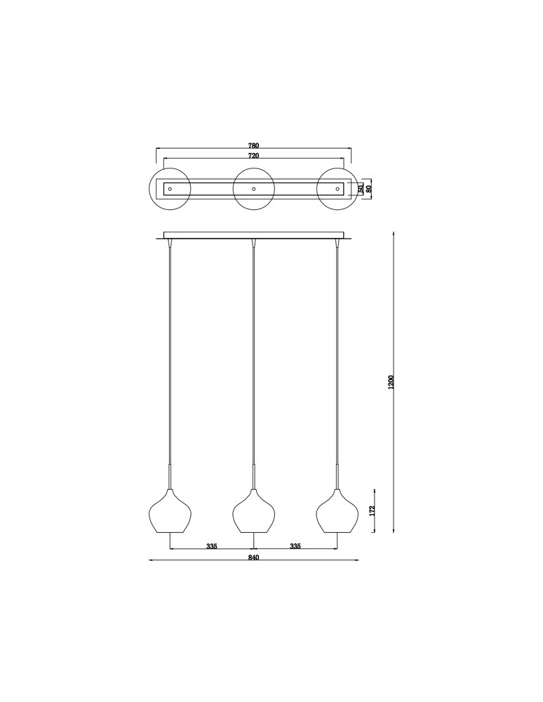 Pendant lamps - Zuma Line LIBRA 3S Pendant 3xE14 MD2128B-3S. - product kolory-swiatla.pl 2