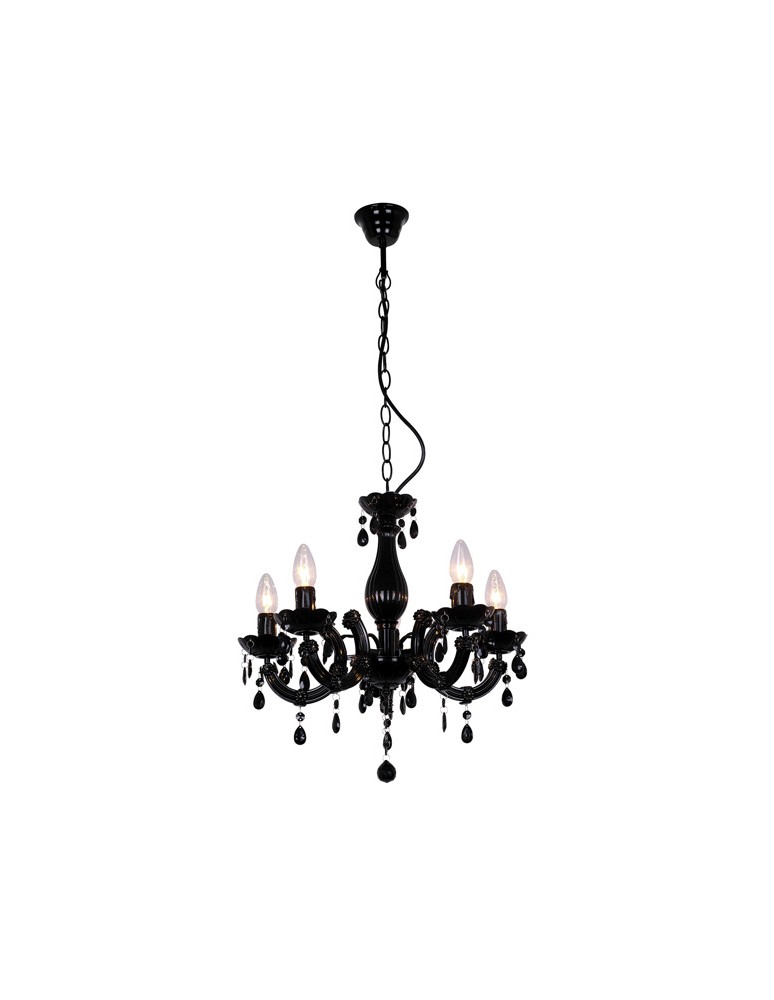Chandelier chandeliers - Zuma Line MAGNOLIA Pendant Black 5xE14 RLD94016-5B - product kolory-swiatla.pl 1