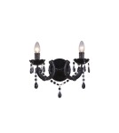 Chandelier wall lamps - Zuma Line MAGNOLIA Wall lamp Black 2xE14 RLB94016-2B - product 1