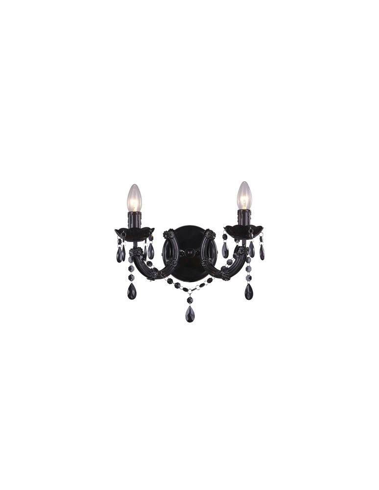 Chandelier wall lamps - Zuma Line MAGNOLIA Wall lamp Black 2xE14 RLB94016-2B - product kolory-swiatla.pl 1