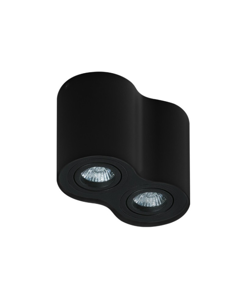 Ceiling luminaires for replaceable light source - Azzardo BROSS 2 BLACK 2xGU10 Surface Mounted Black AZ2136 - product kolory-swiatla.pl 1