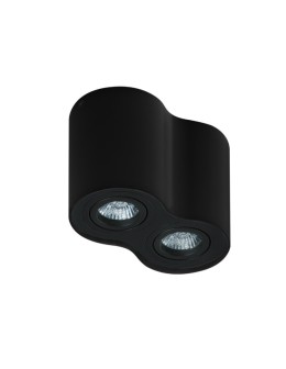 Azzardo BROSS 2 BLACK 2xGU10 Natynkowa Czarny AZ2136