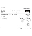 Recessed ceiling spotlights - Azzardo LUNA 15W DIMM WHITE 1xLED Recessed White/Black AZ2828 - product 7