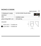 Ceiling lamps - Azzardo MOMO 8 BLACK 1xLED Surface Mounted Black AZ2279 - product 2