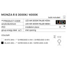 Round Plafonds - Azzardo MONZA R 8 3000K WH 1xLED Ceiling White AZ2253 - product 3