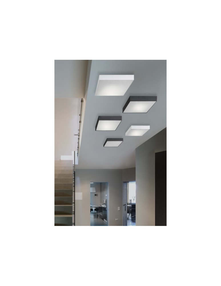 Square plafonds - Azzardo MONZA S 22 3000K BK 1xLED Ceiling Light Black AZ2271 - product kolory-swiatla.pl 2