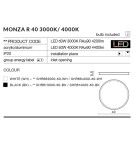 Round Plafonds - Azzardo MONZA R 40 3000K WH 1xLED Ceiling Light White AZ2265 - product 3