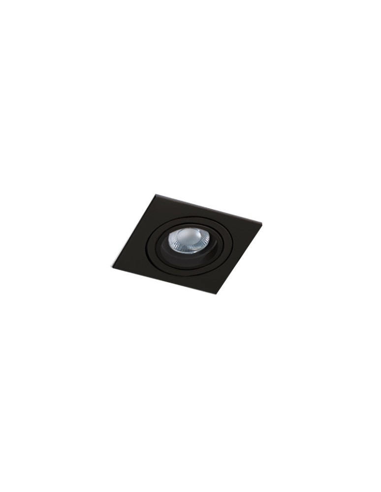 Square flush-mounted lamps - Azzardo CARO SQUARE BLACK 1xGU10 Recessed Black AZ2434 - product kolory-swiatla.pl 1