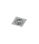 Square flush-mounted lamps - Azzardo CARO SQUARE ALUMINIUM 1xGU10 Recessed Aluminum AZ2435 - product 1