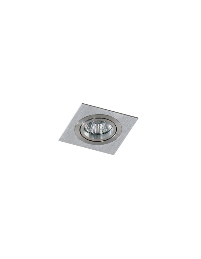 Square flush-mounted lamps - Azzardo CARO SQUARE ALUMINIUM 1xGU10 Recessed Aluminum AZ2435 - product kolory-swiatla.pl 1