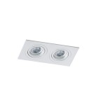 Square flush-mounted lamps - Azzardo CARO 2 SQUARE WHITE 2xGU10 Recessed White AZ2436 - product 1