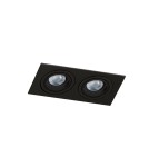 Square flush-mounted lamps - Azzardo CARO 2 SQUARE BLACK 2xGU10 Recessed Black AZ2437 - product 1