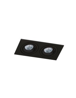 Azzardo CARO 2 SQUARE BLACK 2xGU10 Recessed Black AZ2437